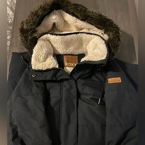 Roxy Black Jacket with Brown Accents